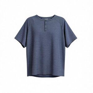 850 MENS BLUE XXL PINSTRIPED TEE BY O1.AIGO